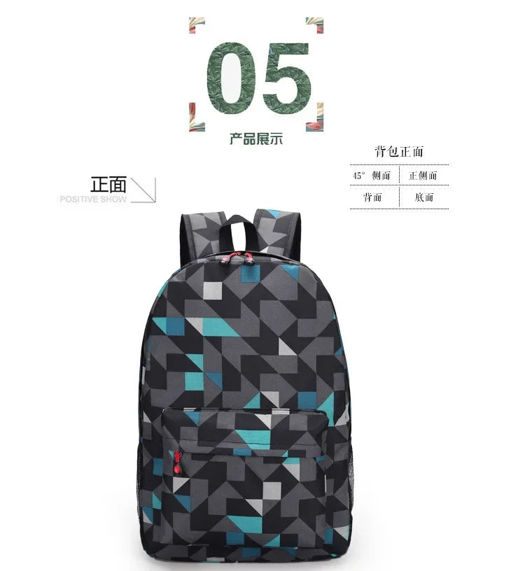 Cute Animal Capybara Print Black Backpack Teenager Student Schoolbag Boys Girls Gift