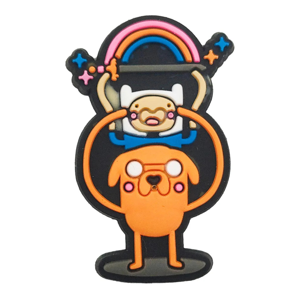 New 1pcs Adventure Cartoon Characters Shoe Charms DIY Clogs Shoe Accessories Fit Pins Decorate Buckle Kids Girls Birthday Gifts