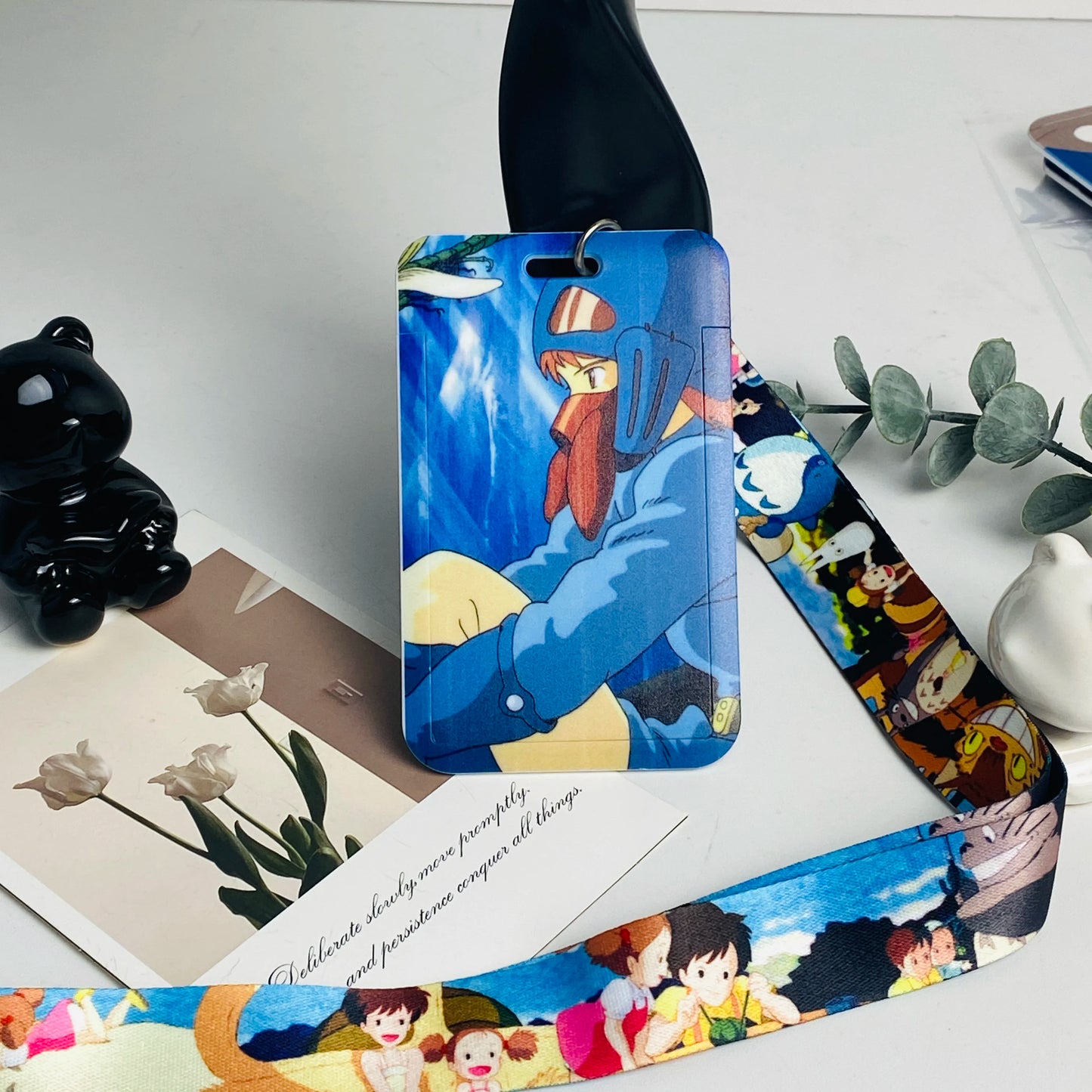 Anime Card Cases card Lanyard Key Lanyard Cosplay Badge ID Cards Holders Neck Straps Keychains