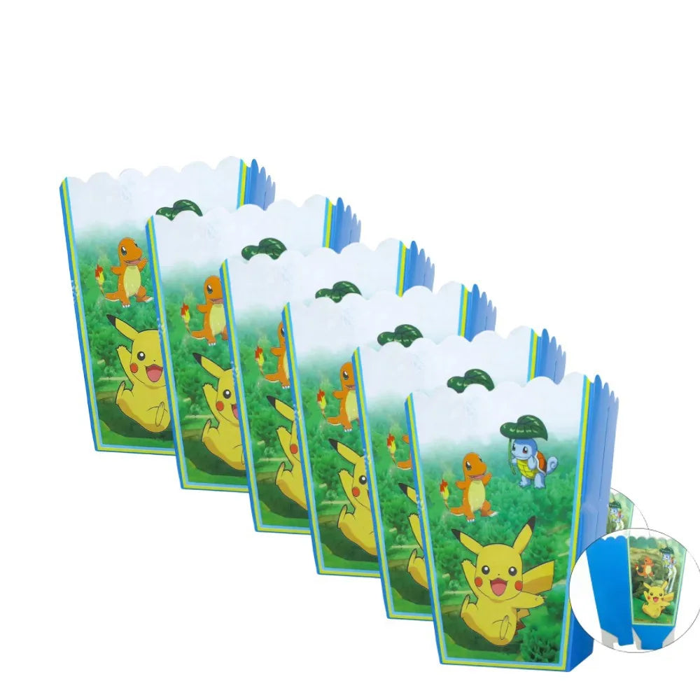 Pokemon Party Theme Disposable Tableware Banner Decor Pikachu Cup Plate Napkin Tablecloth Kids Toy Baby Shower Party Supplies ﻿