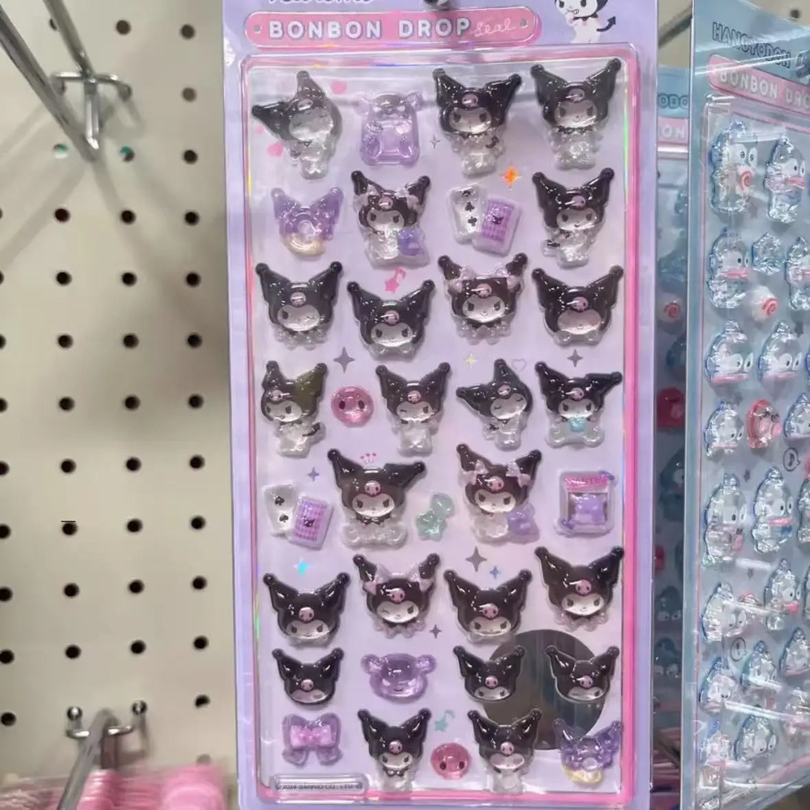 Cute Anime Hellokitty Kuromi Cinnamoroll 3D Sanrio Stickers Transparent Jelly Crystal Decorative Sticker Phone Case DIY Kids Toy