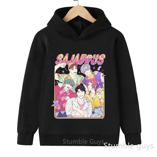 Kpop Demon Hunters Hoodie Set Kids Boys Girls Sportswear 3-12Y Autumn Anime Clothes