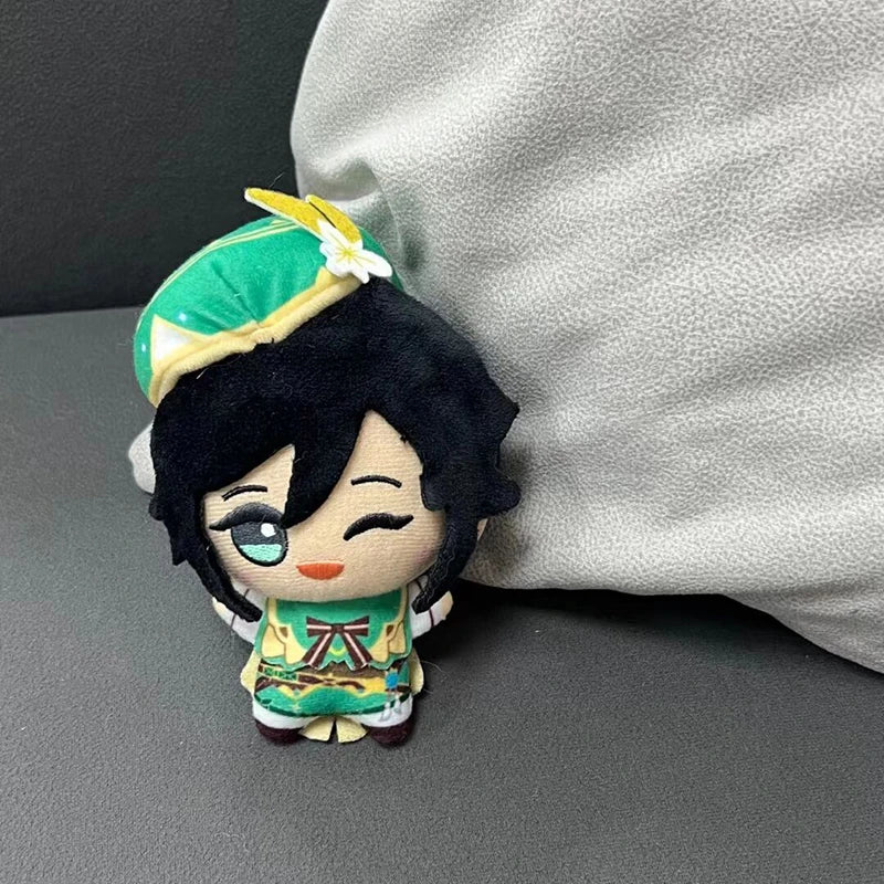 Genshin Impact Xiao Zhong Li Venti Ganyu Tartaglia Diluc Plush Pendant Toy Doll Mini Keychain Backpack Accessorie For Gift