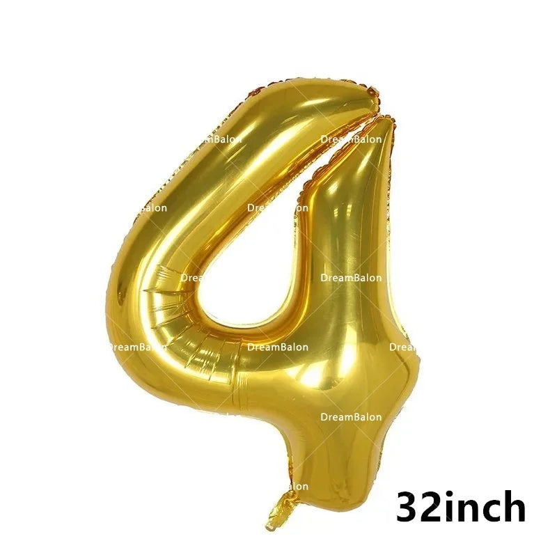 Blippiing Foil Balloon Happy Birthday Banner Decoration Party Supplies Backdrop Cake Toppers Disposable Tableware Latex Ballons