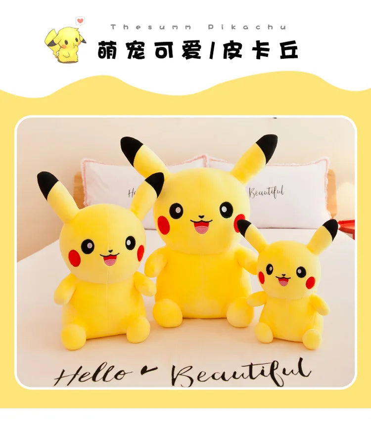 25cm Pokemon Pikachu Plush Toys Kawaii Japan Anime Elf Plush Doll Soft Stuffed Cartoon Pikachu Doll Birthday Gift For Kids Girls