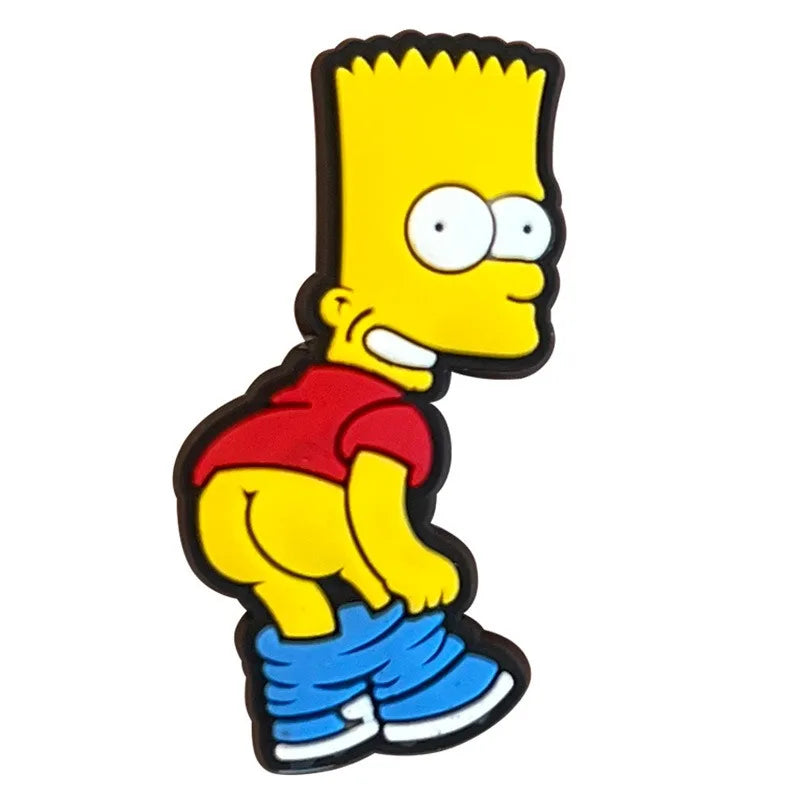 Cartoon MINISO 1PCS Popular Characters Disney Mouse DIY Stitch Funny Bear Shoe Charms Decorate Kids Accessories Boys Party Gifts