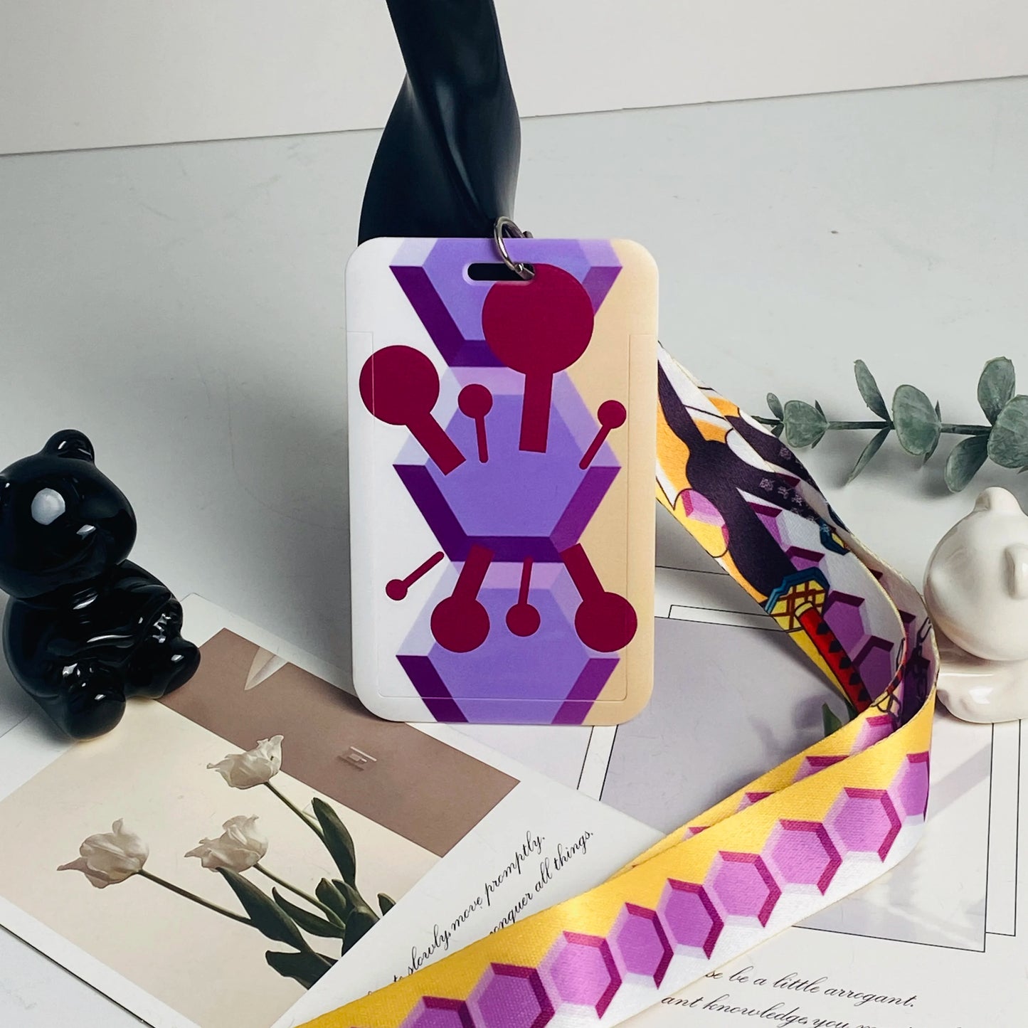 Anime Card Holder Neck Strap Lanyard Keychain ID Bus Credit Card Pass Hang Rope Lariat Keyrings Lanyard Accessories