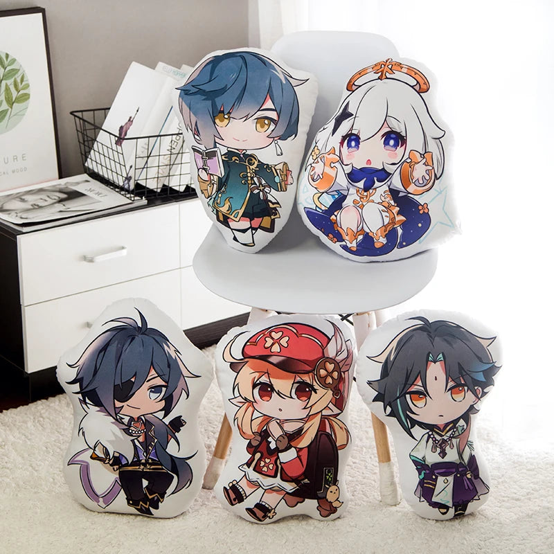 45cm Genshin Impact Plush Doll Toy Zhong Li Xiao Hu TaoTartaglia Venti Kaeya Soft Stuffed Pillow Kids Christmas Plushies Gifts