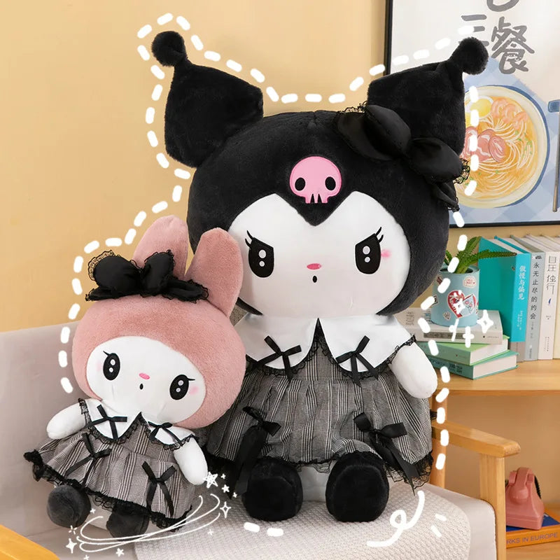 Oversized Sanrio Plushier Kuromi Melody Stuffed Toys Soft Throw Pillow Plush Dolls Kids Birthday Valentines Gifts for Girls