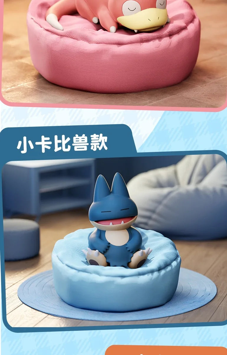 Pokemon Figure Set Starry Dream Series 6 Styles, Sleeping Pikachu Meowth Rowlet, Cute Action Model Toy Collection for Kids