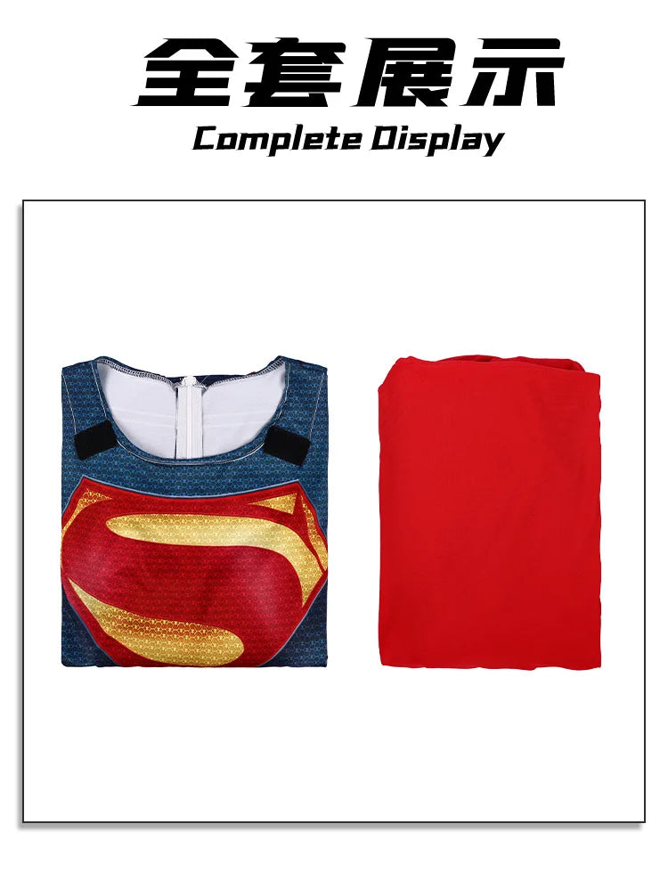Superman Cosplay Costume Halloween Carnival Party Outfits Stage Performance Hero for Men Women Outfits