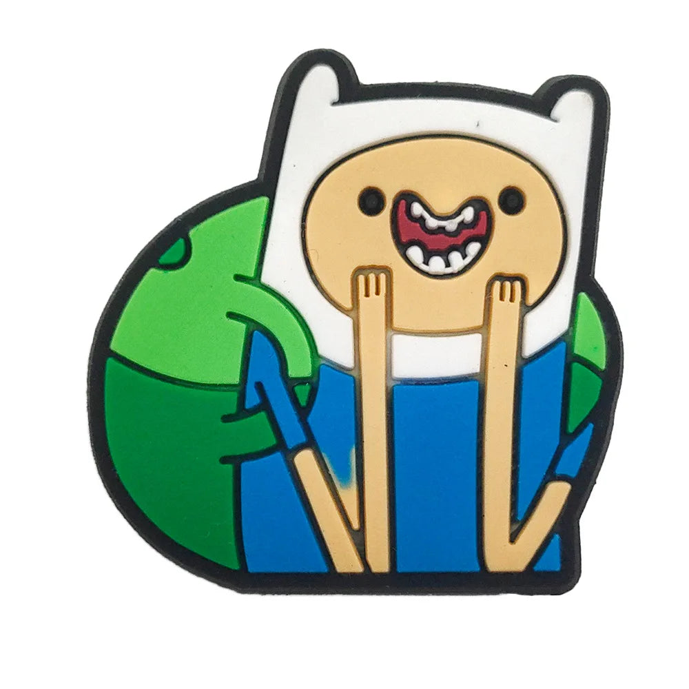 New 1pcs Adventure Cartoon Characters Shoe Charms DIY Clogs Shoe Accessories Fit Pins Decorate Buckle Kids Girls Birthday Gifts