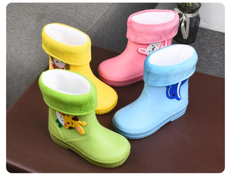 Unicorn Rain Boots Kids Boy Girls Rubber Boots New Cartoon Snow Boots For Children Waterproof Shoes Non-slip Baby Water Shoes