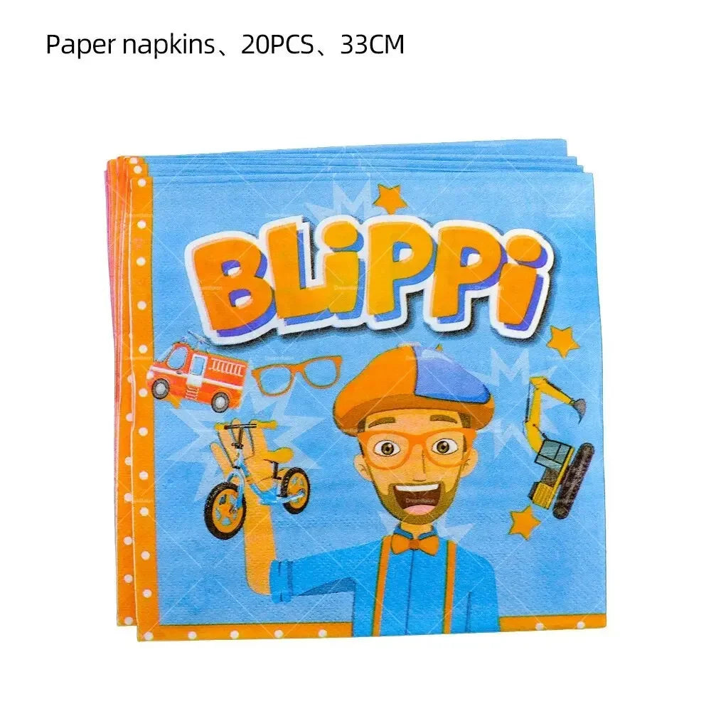 Blippiing Foil Balloon Happy Birthday Banner Decoration Party Supplies Backdrop Cake Toppers Disposable Tableware Latex Ballons