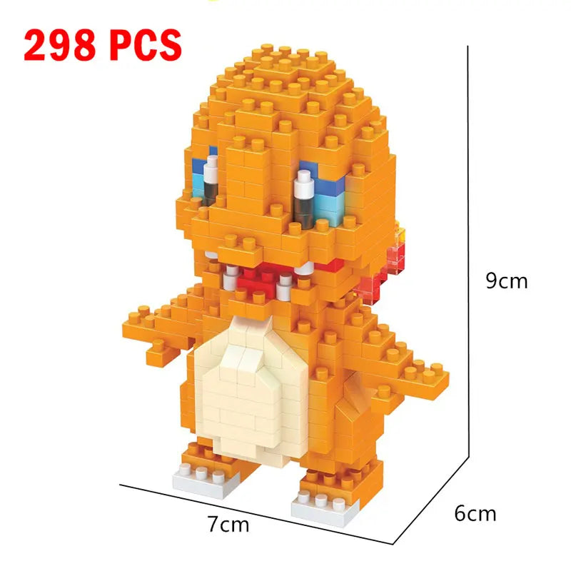Pokemon Small Building Pokemon Nanoblock Cartoon Pikachu Animal Model Education Game Graphics Pokemon Toys For Kids Birthday