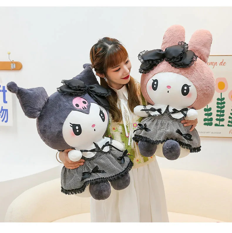 Oversized Sanrio Plushier Kuromi Melody Stuffed Toys Soft Throw Pillow Plush Dolls Kids Birthday Valentines Gifts for Girls