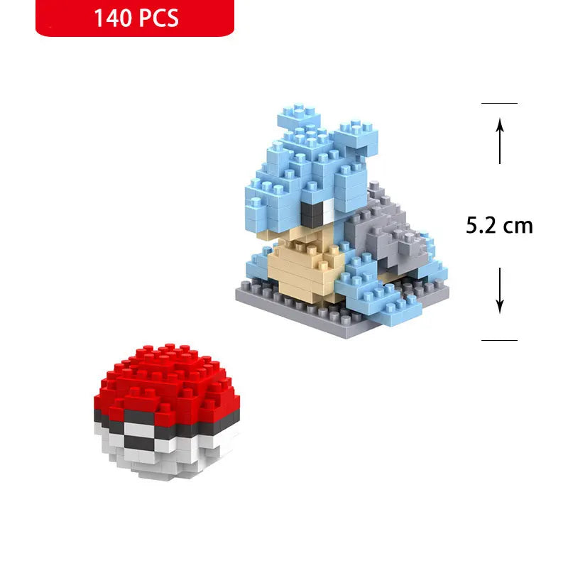 Pokemon Small Building Pokemon Nanoblock Cartoon Pikachu Animal Model Education Game Graphics Pokemon Toys For Kids Birthday