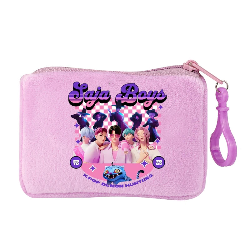 KPop Demon Hunters Party Favors Coin Purse Boy Cartoon Small Wallet Portable Cute Change Storage Bag Women Girl Birthday Gift
