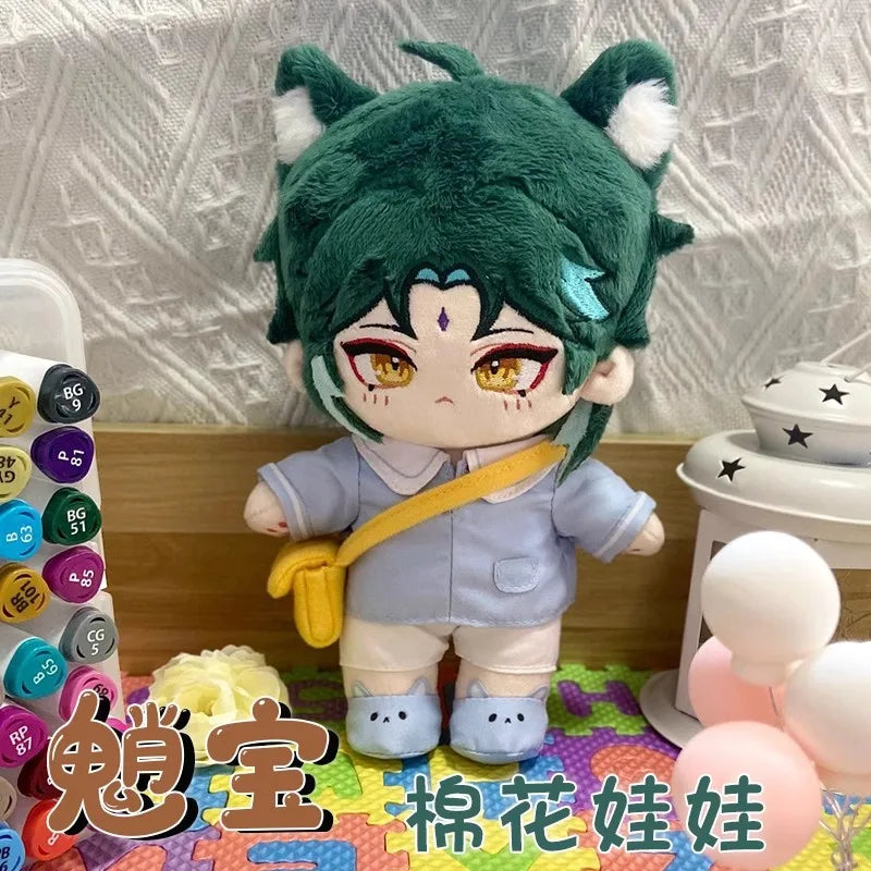 Anime Genshin Impact Plush Wanderer Kinich Scaramouche Xiao Venti Cotton changing doll Stuffed Animals Kids toy gifts Clothing