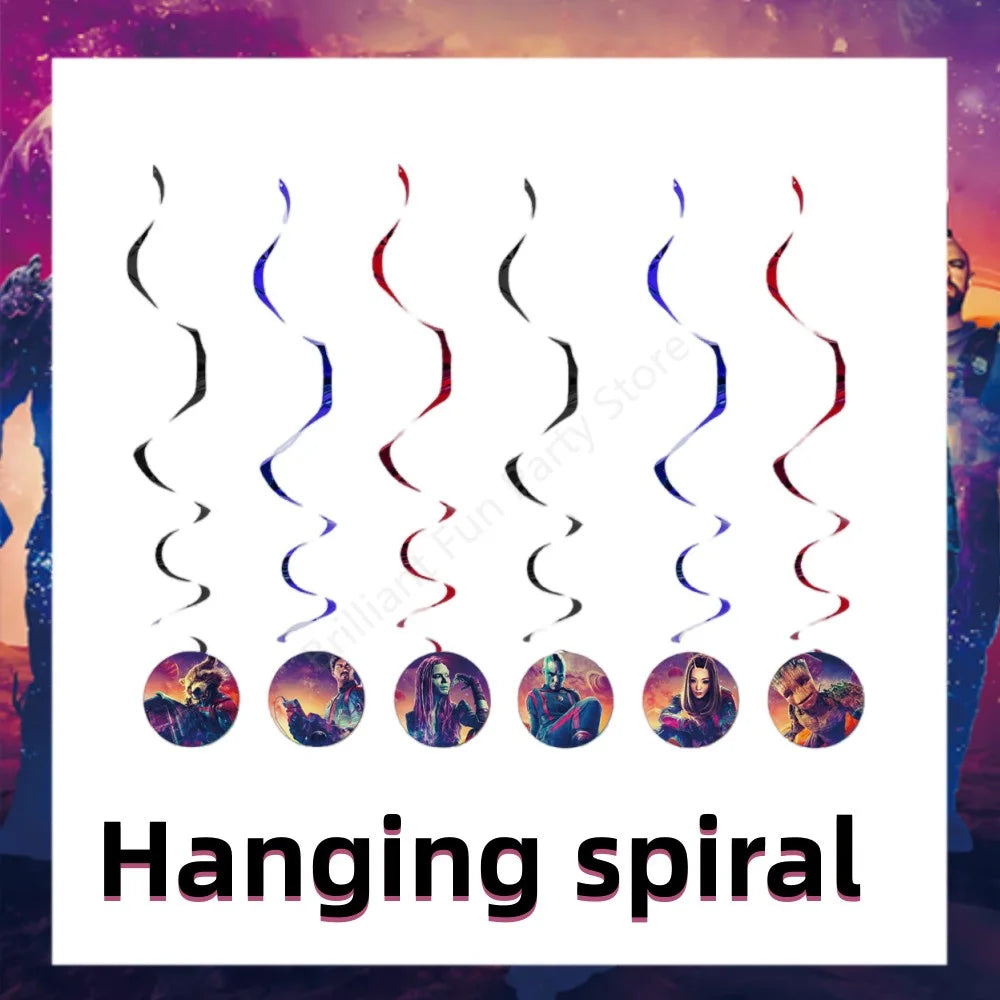 New Guardians of the Galaxy Party Decoration Disposable Tableware Balloons Superhero Baby Shower Kids Birthday Party Supplies