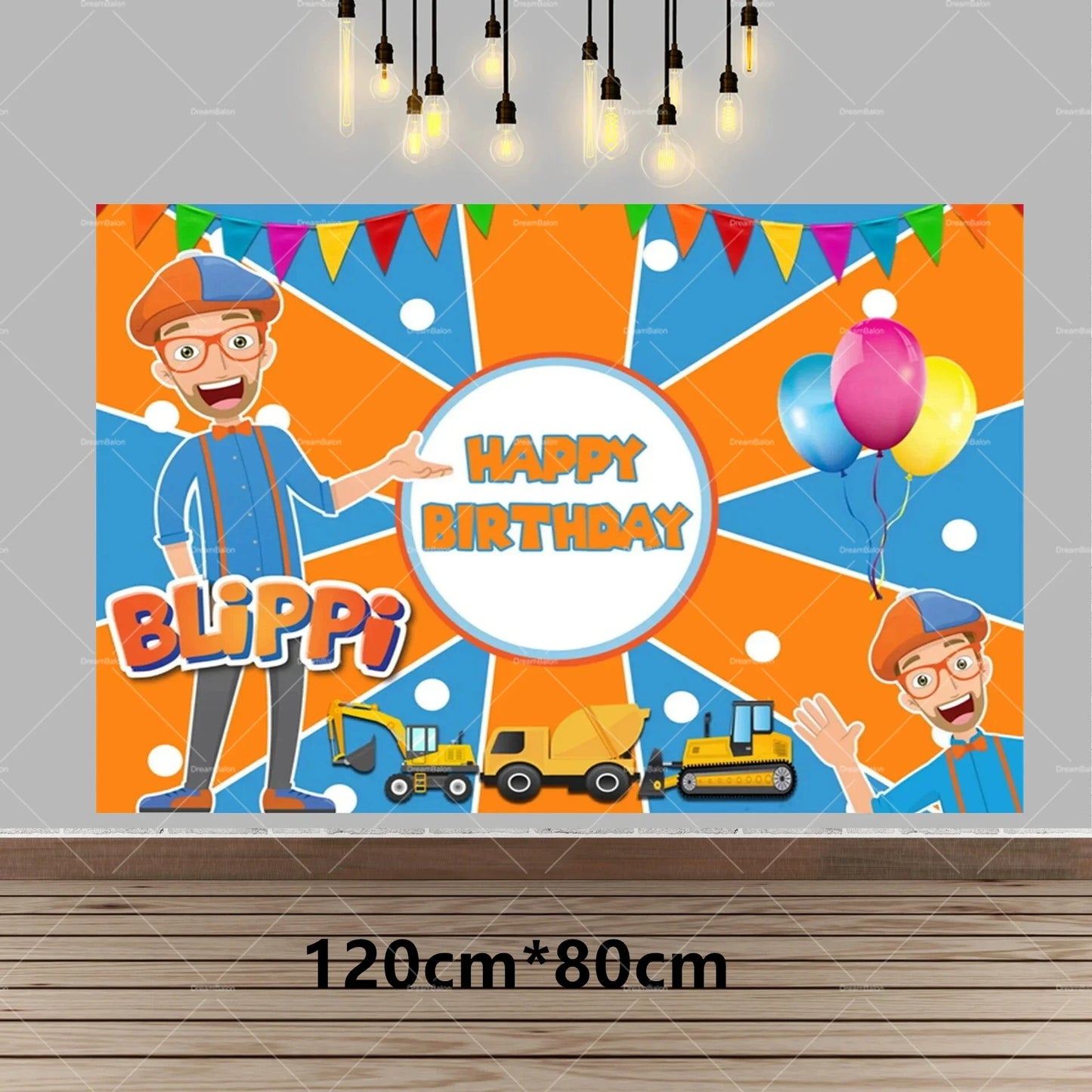 Blippiing Foil Balloon Happy Birthday Banner Decoration Party Supplies Backdrop Cake Toppers Disposable Tableware Latex Ballons