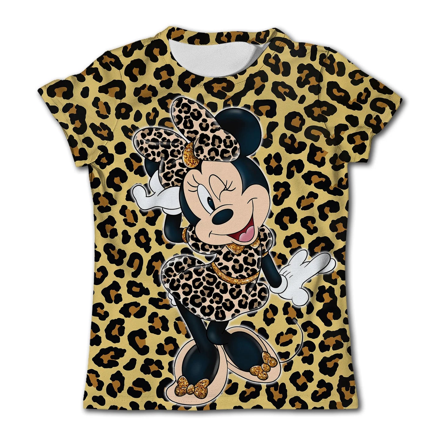 Girls T Shirts for Kids Minnie Mouse Print Top Child Shirt Boy Kid Summer Clothes Short Sleeve T-shirt Cartoon Boys Wear Mickey