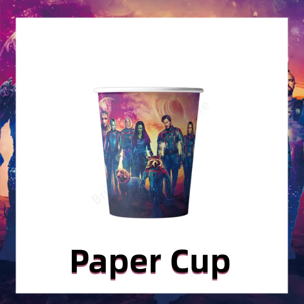 New Guardians of the Galaxy Party Decoration Disposable Tableware Balloons Superhero Baby Shower Kids Birthday Party Supplies