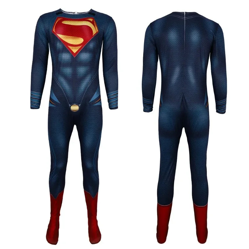 Superman Cosplay Costume Halloween Carnival Party Outfits Stage Performance Hero for Men Women Outfits