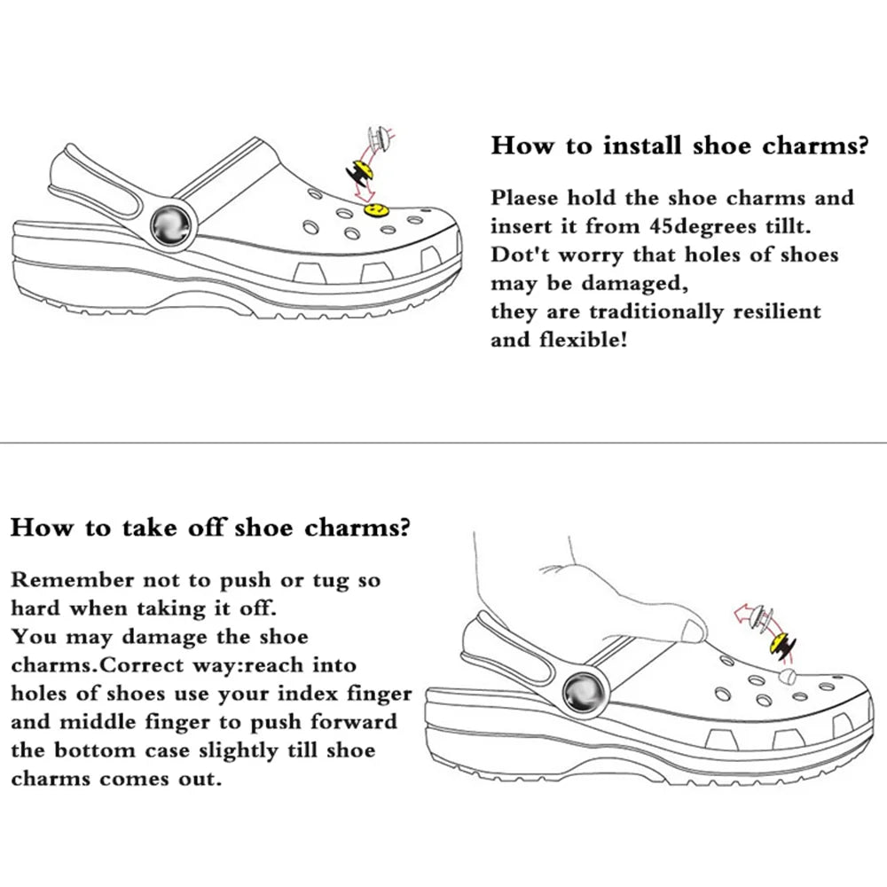 New 1pcs Adventure Cartoon Characters Shoe Charms DIY Clogs Shoe Accessories Fit Pins Decorate Buckle Kids Girls Birthday Gifts