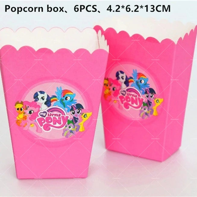 My Little Pony Foil Balloon Happy Birthday Latex Ballon Banner Party Decoration Cake Topper Supplies Backdrop Disposable Kid Toy