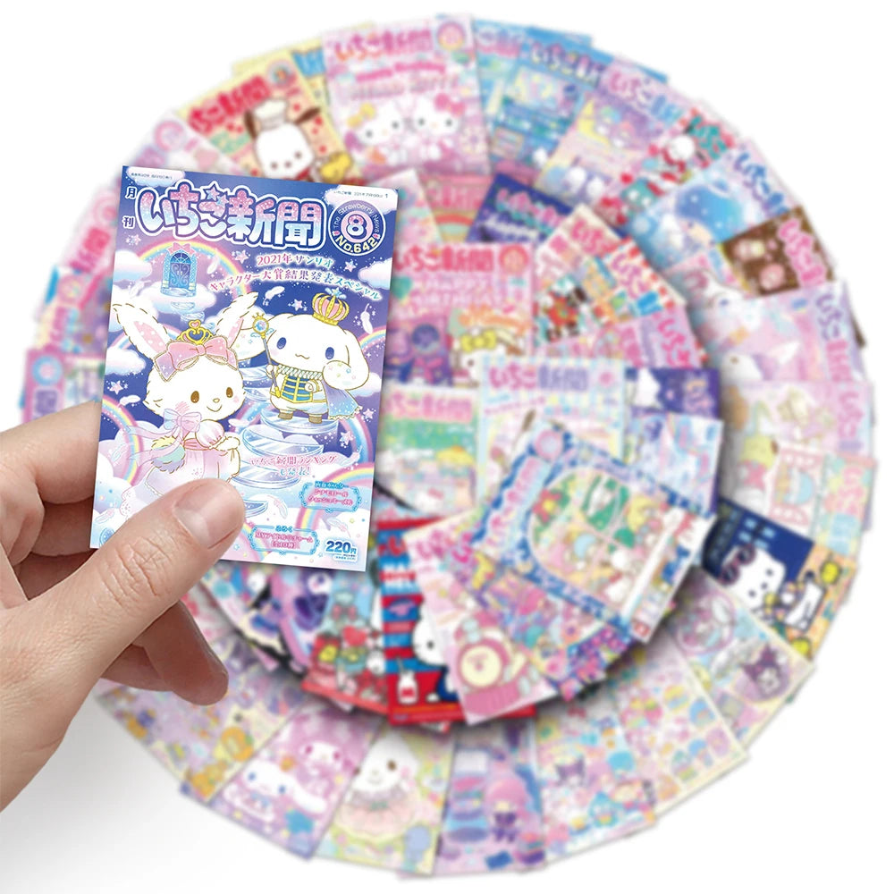 10/30/51pcs Sanrio Anime Small Poster Stickers Funny Cartoon Decals for Kids Toy Luggage Skateboard Phone Case Graffiti Sticker