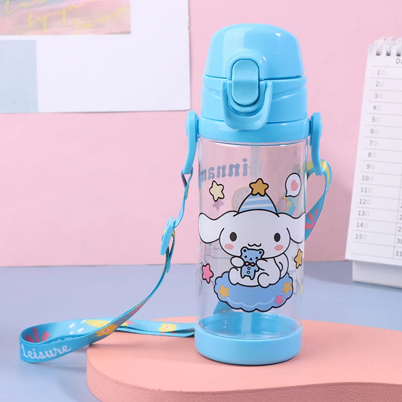 Kawaii 500ML Kuromi Cinnamoroll Sanrio Water Cup Cartoon Anime Plastic Cup Toys for Kids Kawaii Bottle Water Cup Birthday Gift
