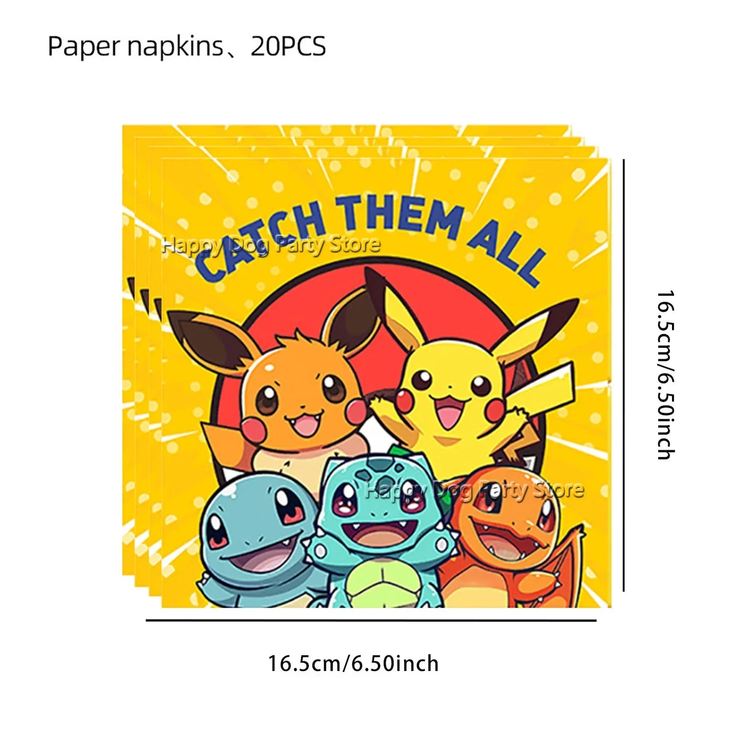 Pokemon Birthday Party Decoration New Yellow Pikachu Balloons For Kids Event Supplies Tableware Banner Backdrop Tablecloth Decor