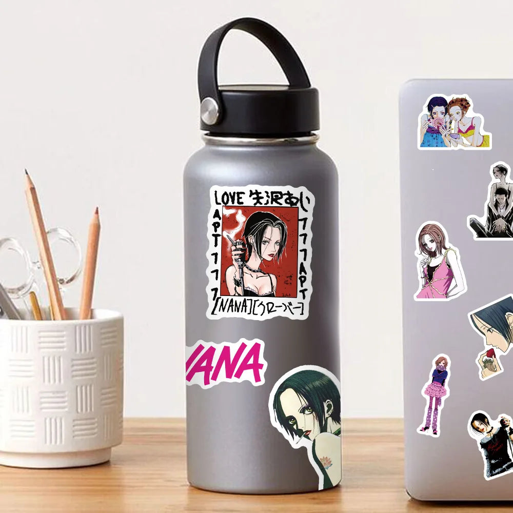 10/30/50PCS Anime NANA Stickers Cool Graffiti Decals DIY Decoration For Phone Laptop Stationery PVC Waterproof Sticker Toys Gift