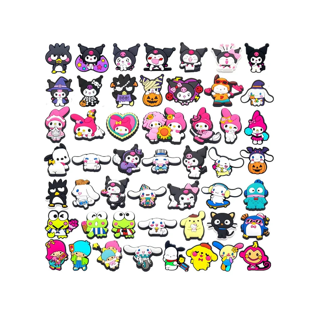 MINISO Hello Kitty Sanrio cartoon 1pcs cute shoe charms Accessories buckle clogs sandals pin decorate kids girls gift