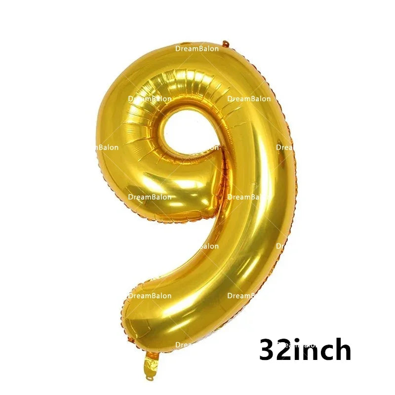 Blippiing Foil Balloon Happy Birthday Banner Decoration Party Supplies Backdrop Cake Toppers Disposable Tableware Latex Ballons