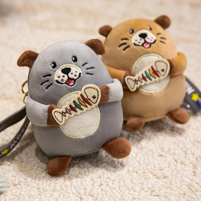 Adorably Otter Plush Kawaii Croaker Stuffed Pendant Lovely Animal Toys Backpack Deocr Soft Sofa Cushion Birthday Gifts for Kids