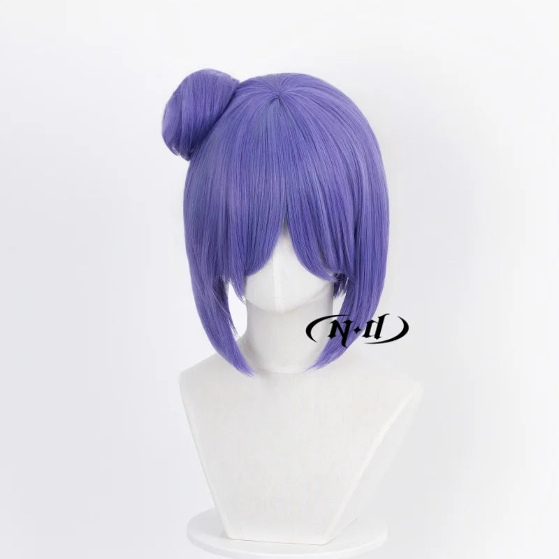 ND Konan Cosplay Wigs Short Blue Hairpiece Anime Cosplay Hair Wigs Heat Resistant Synthetic for Comic Con Coser Costume Party