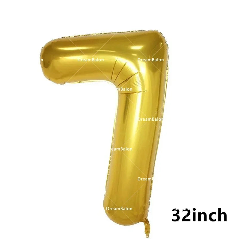 Blippiing Foil Balloon Happy Birthday Banner Decoration Party Supplies Backdrop Cake Toppers Disposable Tableware Latex Ballons