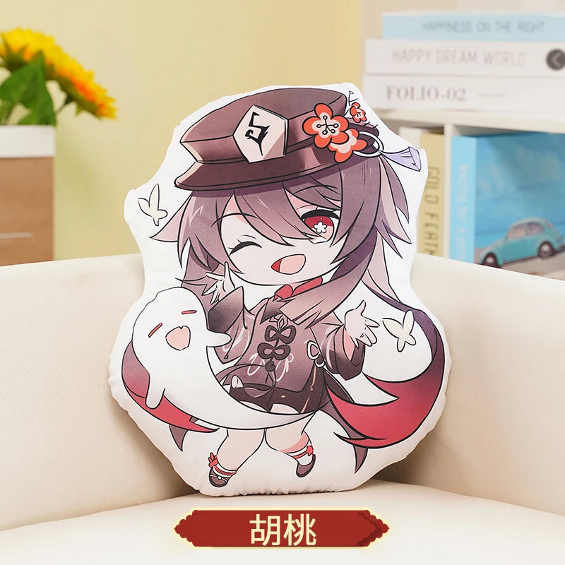 45cm Genshin Impact Plush Doll Toy Zhong Li Xiao Hu TaoTartaglia Venti Kaeya Soft Stuffed Pillow Kids Christmas Plushies Gifts