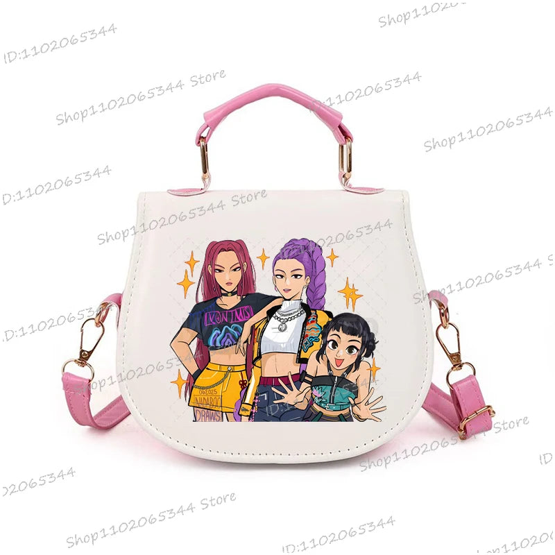 2025 Kpop Demon Hunters Anime Women's Designer Underarm Handbag Fashion Anime Movie High Quality Girls Tote Crossbody Bags