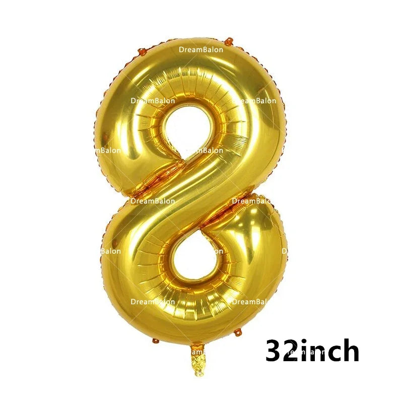 Blippiing Foil Balloon Happy Birthday Banner Decoration Party Supplies Backdrop Cake Toppers Disposable Tableware Latex Ballons