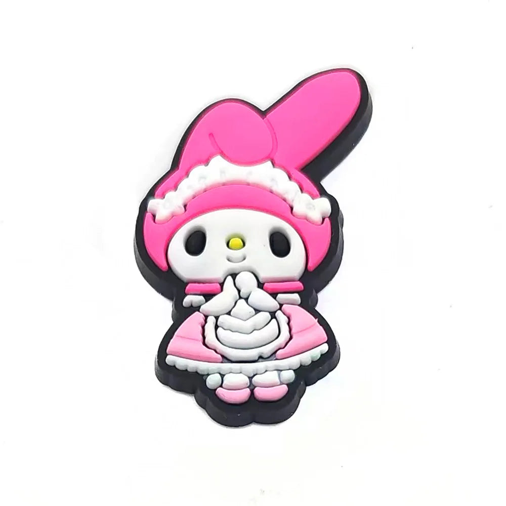 MINISO Hello Kitty Sanrio cartoon 1pcs cute shoe charms Accessories buckle clogs sandals pin decorate kids girls gift