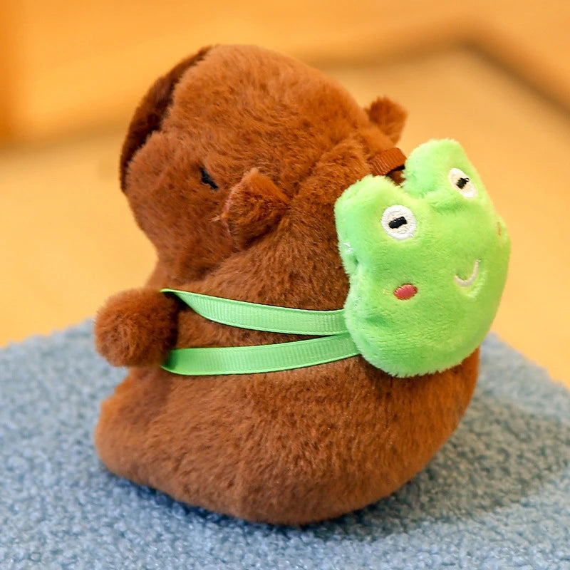 Cartoon Capybara Plush Keychain Bag Pendant Hanging Decoration Cute Stuffed Doll Toy Desktop Doll Ornament Car Keyring Kids Gift
