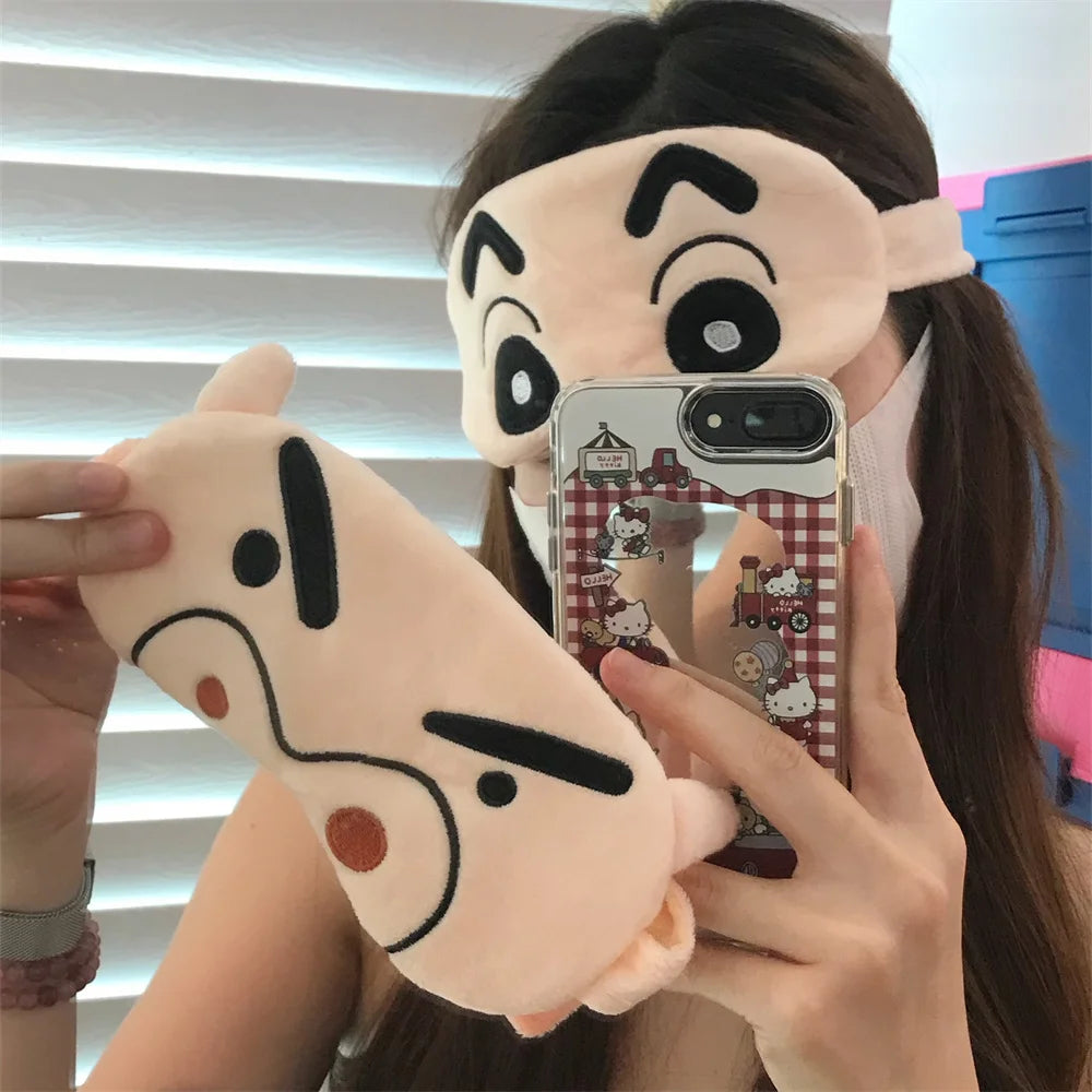 Crayon Shin Chan Eye Mask Plush Sleeping Eye Patch Cute Buriburizaemon Shiro Shading Sleep Eyepatch Girl Kids Eyeshade