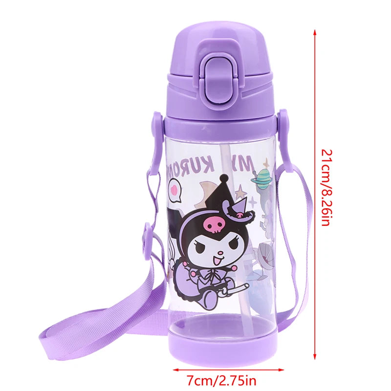 Kawaii 500ML Kuromi Cinnamoroll Sanrio Water Cup Cartoon Anime Plastic Cup Toys for Kids Kawaii Bottle Water Cup Birthday Gift