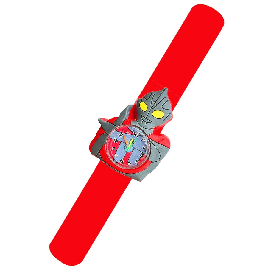 Baby Watch 3D Cartoon Kids Birthday Gift 2-15 Years Old Girl Boy Children Study Time Toy Watch Clock Free Spare Battery