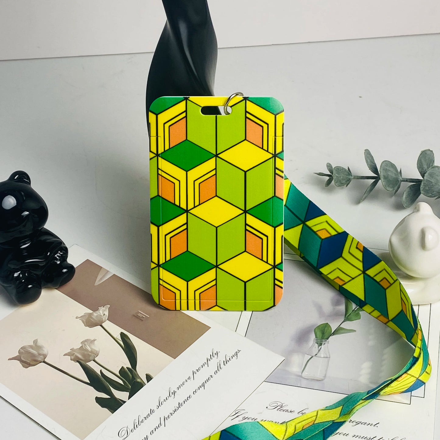 Anime Card Holder Neck Strap Lanyard Keychain ID Bus Credit Card Pass Hang Rope Lariat Keyrings Lanyard Accessories