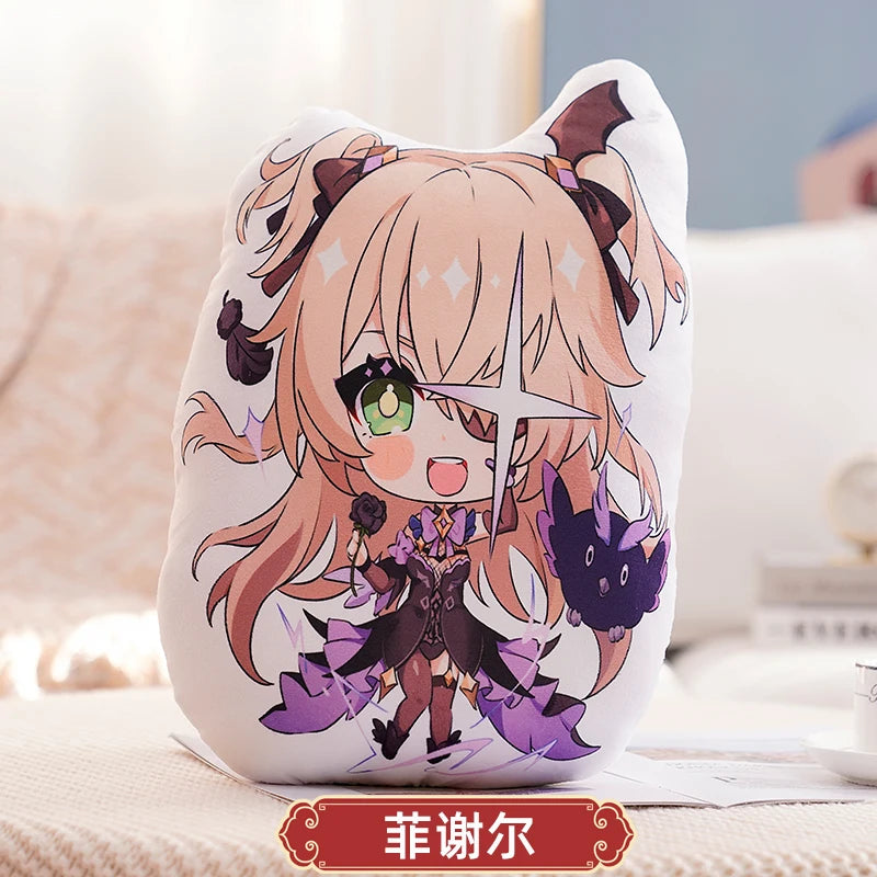 45cm Genshin Impact Plush Doll Toy Zhong Li Xiao Hu TaoTartaglia Venti Kaeya Soft Stuffed Pillow Kids Christmas Plushies Gifts