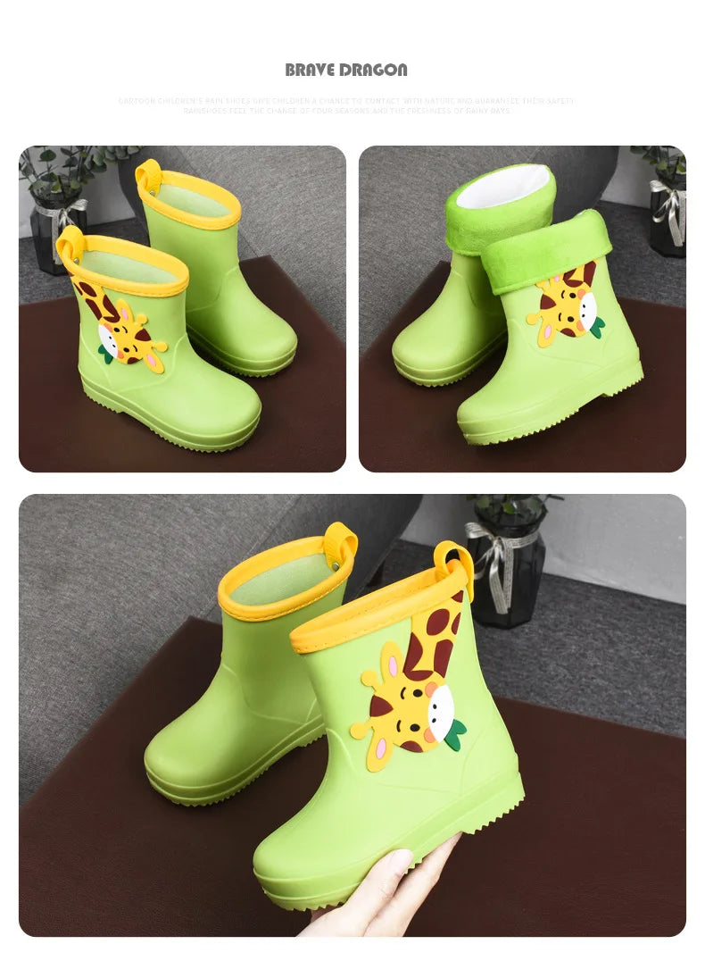 Unicorn Rain Boots Kids Boy Girls Rubber Boots New Cartoon Snow Boots For Children Waterproof Shoes Non-slip Baby Water Shoes
